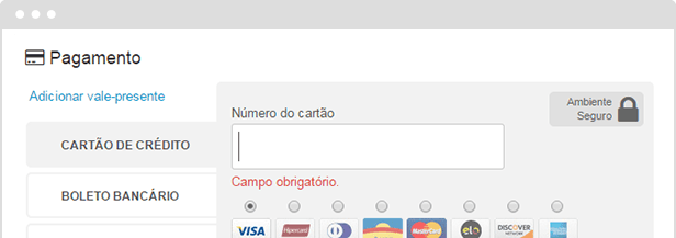 Imagem da página de pagamento