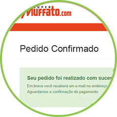 Imagem da página de confirmação de compra