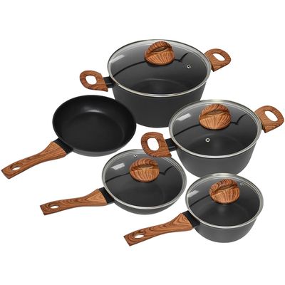 Conjunto de Panelas 5 Peças Pratic Casa Classic Antiaderente, Preto Menor preço em Conjunto de Panelas 5 Peças Pratic Casa Classic Antiaderente, Preto