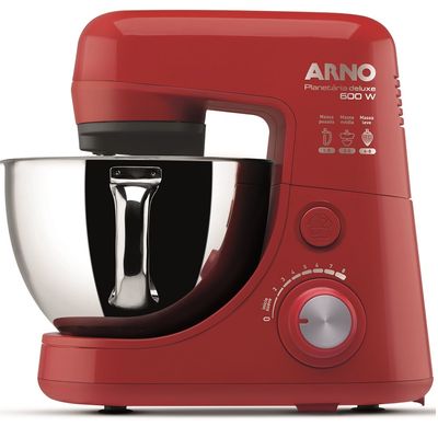 Batedeira Planetária Arno SX72 Deluxe 600W, Vermelha/Inox Menor preço em Batedeira Planetária Arno SX72 Deluxe 600W, Vermelha/Inox