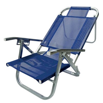 Cadeira de Praia Botafogo Copacabana Alumínio, Azul Menor preço em Cadeira de Praia Botafogo Copacabana Alumínio, Azul