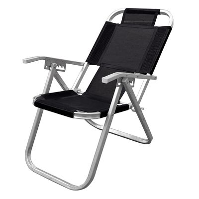 Cadeira de Praia Reclinável Grand Ipanema Extra Alta, Preto Menor preço em Cadeira de Praia Reclinável Grand Ipanema Extra Alta, Preto