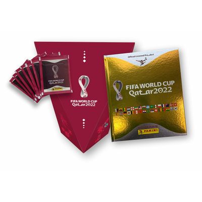 Box Prisma com Álbum Capa Dura Dourado + 100 Envelopes (500 Figurinhas) Copa Do Mundo 2022 Qatar, Panini Menor preço em Box Prisma com Álbum Capa Dura Dourado + 100 Envelopes (500 Figurinhas) Copa Do Mundo 2022 Qatar, Panini