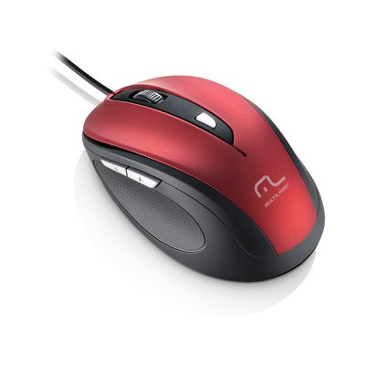Mouse Multilaser MO243 Comfort 6 Botões Vermelho/Preto Menor preço em Mouse Multilaser MO243 Comfort 6 Botões Vermelho/Preto