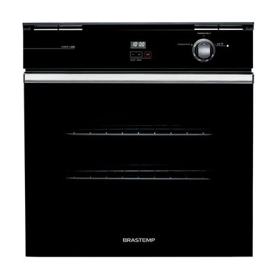 Forno a Gás de Embutir Brastemp 78 Litros BOA84AE, Preto Menor preço em Forno a Gás de Embutir Brastemp 78 Litros BOA84AE, Preto