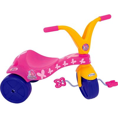 Triciclo Xalingo Borboletinha, Rosa/Amarelo Menor preço em Triciclo Xalingo Borboletinha, Rosa/Amarelo