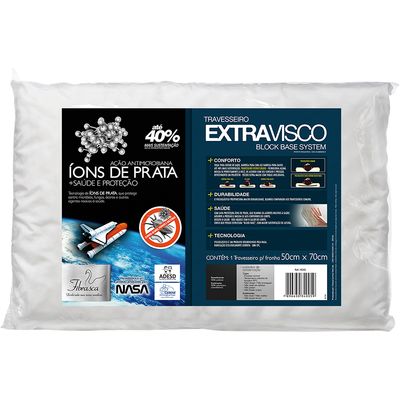 Menor preço em Travesseiro Fibrasca Nasa Extravisco Íons de Prata 50x70cm