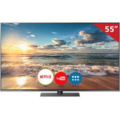 Smart TV LED 55” TC-55FX800B Panasonic, 4K HDMI USB e Painel Art Glass Smart TV LED 55” TC-55FX800B Panasonic, 4K HDMI USB e Painel Art Glass