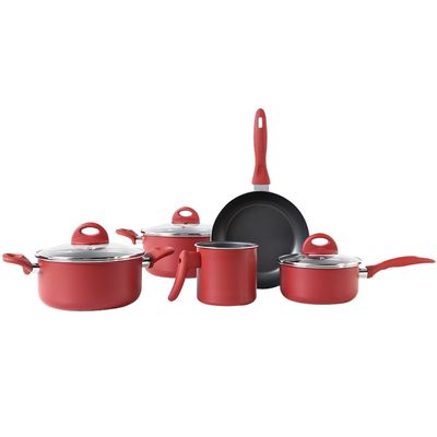 Conjunto de Panelas 5 Peças Brinox Malagueta, Cereja Conjunto de Panelas 5 Peças Brinox Malagueta, Cereja