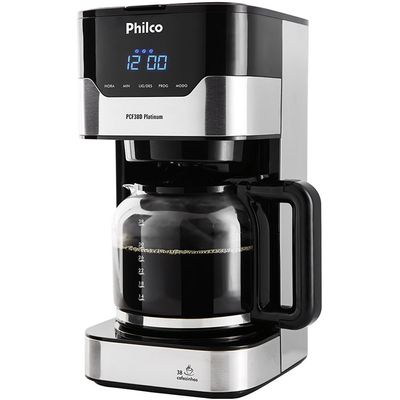 Cafeteira Philco Platinum PCF38 38 Xícaras 127V, Preta/Inox Cafeteira Philco Platinum PCF38 38 Xícaras 127V, Preta/Inox
