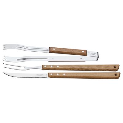 Conjunto para Churrasco Tramontina 26499/045, Aço/Inox Menor preço em Conjunto para Churrasco Tramontina 26499/045, Aço/Inox