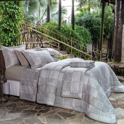 Edredom Solteiro Kacyumara Innovi Frasseto, Cinza Menor preço em Edredom Solteiro Kacyumara Innovi Frasseto, Cinza