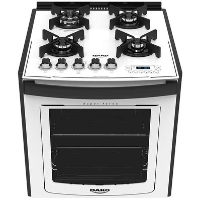 Fogão de Embutir Dako 4 Bocas Dakolors com Grill Elétrico Bivolt, Branco Menor preço em Fogão de Embutir Dako 4 Bocas Dakolors com Grill Elétrico Bivolt, Branco
