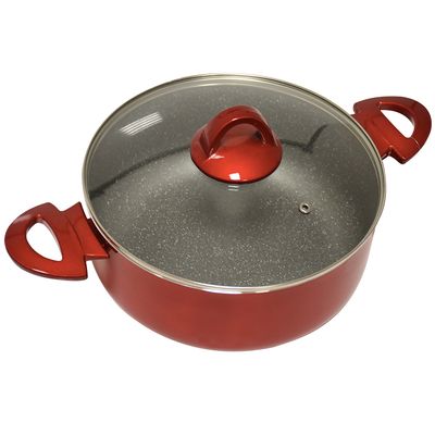 Caçarola Pratic Casa Alumínio 24cm Antiaderente, Vermelha Menor preço em Caçarola Pratic Casa Alumínio 24cm Antiaderente, Vermelha